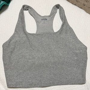 Old Navy Light Heather Gray Racerback Sports Bra